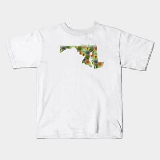 Maryland State Map Board Games Kids T-Shirt